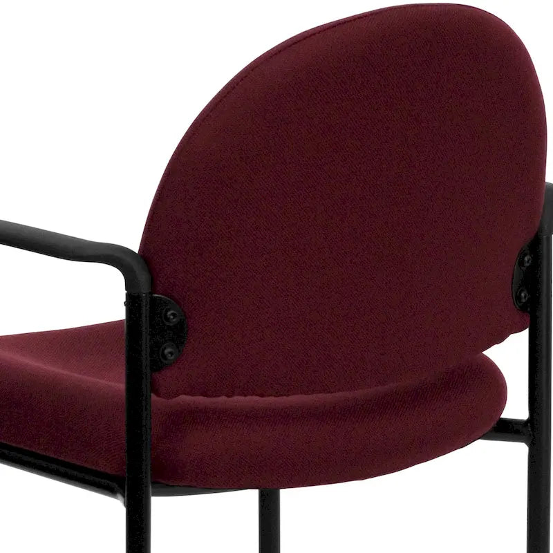 Stackable Steel Reception Chair with Arms - Padded Seat (Single)