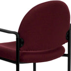 Stackable Steel Reception Chair with Arms - Padded Seat (Single)