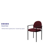 Comfort Stackable Steel Side Reception Chair with Arms