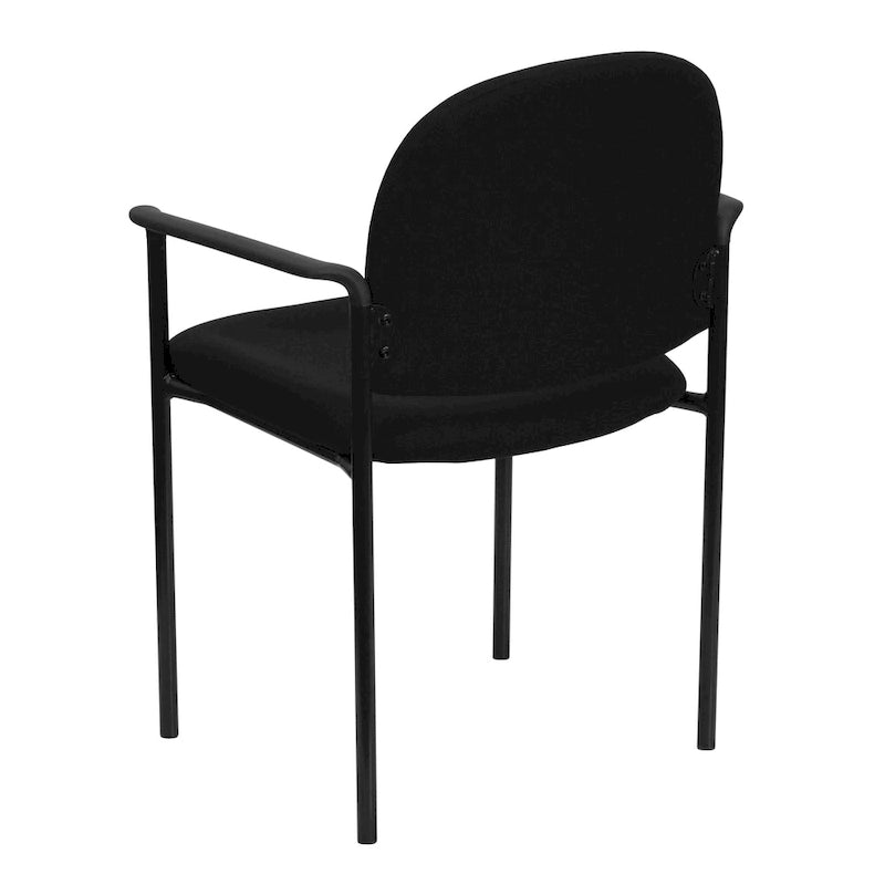 Stackable Steel Reception Chair with Arms - Padded Seat (Single)