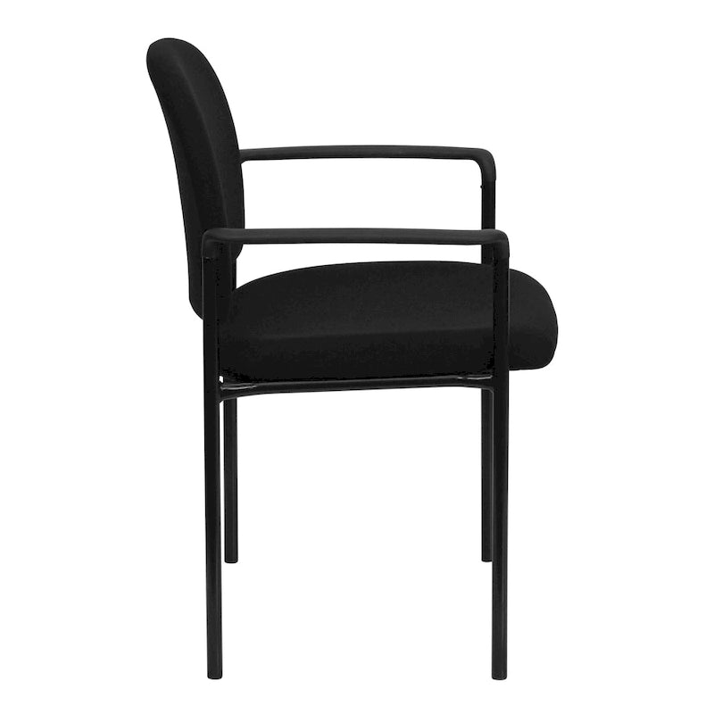 Stackable Steel Reception Chair with Arms - Padded Seat (Single)