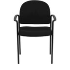 Stackable Steel Reception Chair with Arms - Padded Seat (Single)