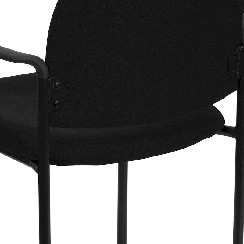 Stackable Steel Reception Chair with Arms - Padded Seat (Single)