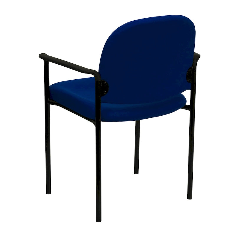 Stackable Steel Reception Chair with Arms - Padded Seat (Single)