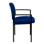 Stackable Steel Reception Chair with Arms - Padded Seat (Single)