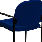 Stackable Steel Reception Chair with Arms - Padded Seat (Single)