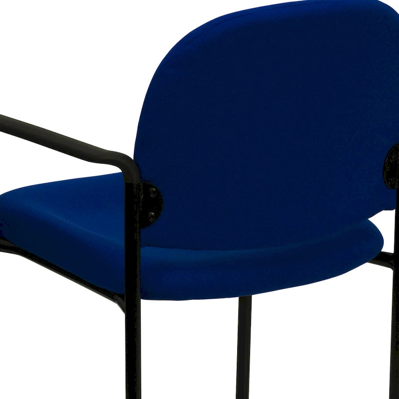 Stackable Steel Reception Chair with Arms - Padded Seat (Single)