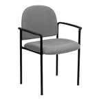 Stackable Steel Reception Chair with Arms - Padded Seat (Single)