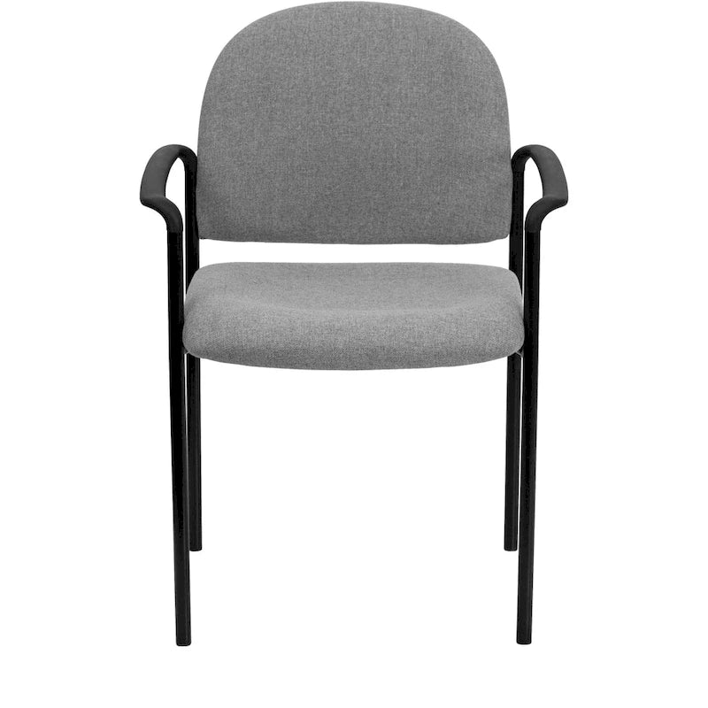 Stackable Steel Reception Chair with Arms - Padded Seat (Single)