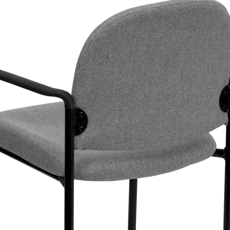 Stackable Steel Reception Chair with Arms - Padded Seat (Single)