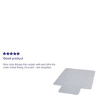 45 x 53 Carpet Chair Mat with Lip and Scuff and Slip Resistant Textured Top