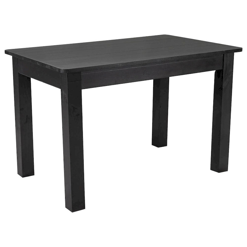 Rectangular Antique Rustic Solid Pine Farm Dining Table
