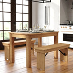 Rectangular Antique Rustic Solid Pine Farm Dining Table