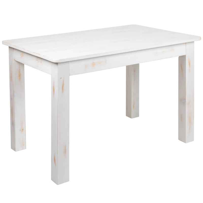 Rectangular Antique Rustic Solid Pine Farm Dining Table