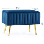 CO-Z 24-inch Modern Upholstered Entryway Bench with Velvet Seat