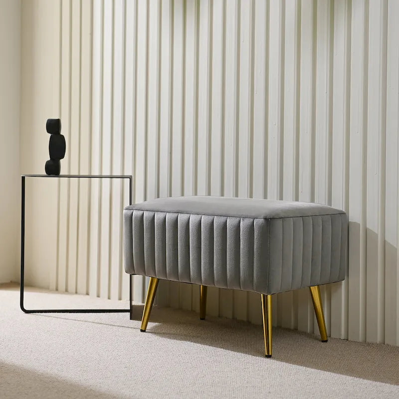 CO-Z 24-inch Modern Upholstered Entryway Bench with Velvet Seat