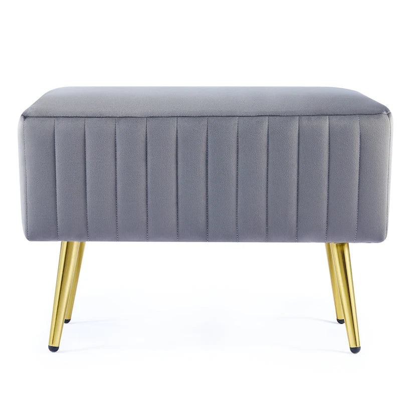 CO-Z 24-inch Modern Upholstered Entryway Bench with Velvet Seat