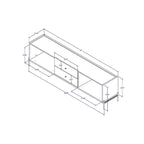 Manhattan Comfort Jasper 86.69 In. Media Cabinet Console