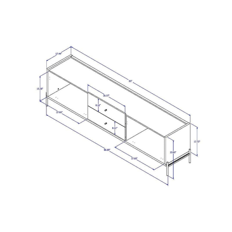 Manhattan Comfort Jasper 86.69 In. Media Cabinet Console