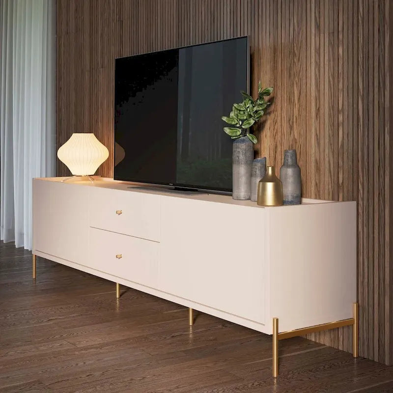 Manhattan Comfort Jasper 86.69 In. Media Cabinet Console