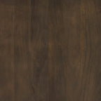 Terra Dark Brown Solid Wood Fluted Round Side Table
