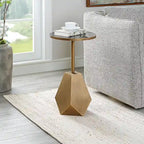 Uttermost Comet Geometric Bronze Accent Table - 14W x 24H x 14D