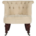 SAFAVIEH Shanell Natural Cream Tufted Chair - 26.4 x 24.2 x 27
