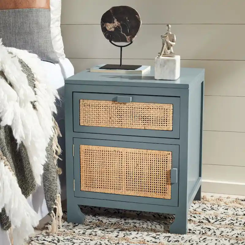 SAFAVIEH Zhane Coastal 1-Drawer 1-Door Nightstand