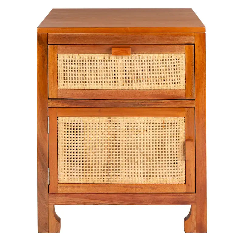 SAFAVIEH Zhane Coastal 1-Drawer 1-Door Nightstand