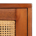 SAFAVIEH Dayana 2-Drawer Rattan Accent Table Nightstand