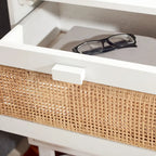 SAFAVIEH Dayana 2-Drawer Rattan Accent Table Nightstand