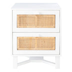 SAFAVIEH Dayana 2-Drawer Rattan Accent Table Nightstand