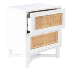 SAFAVIEH Dayana 2-Drawer Rattan Accent Table Nightstand