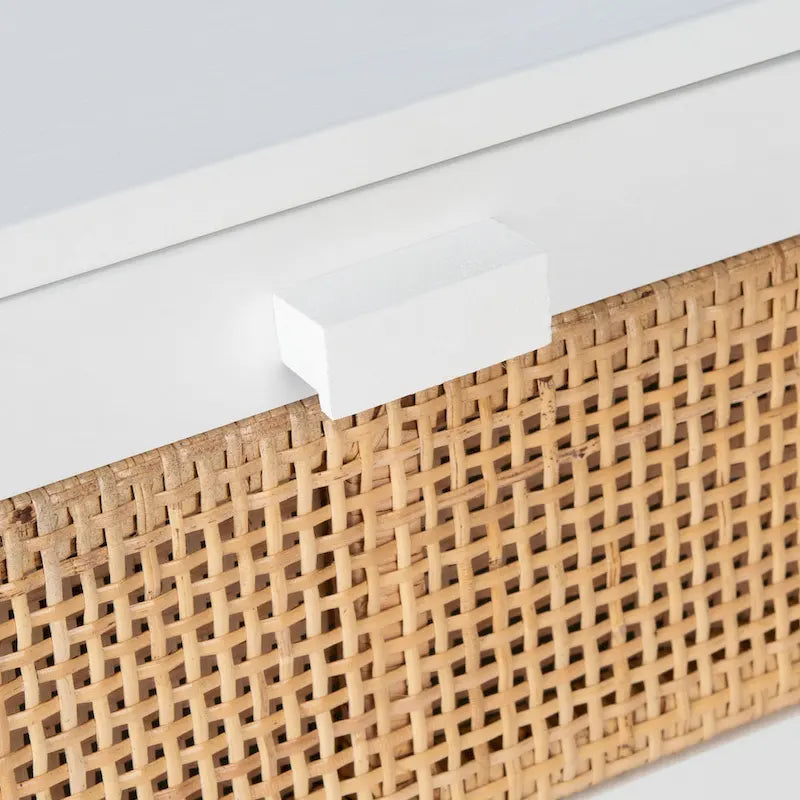 SAFAVIEH Dayana 2-Drawer Rattan Accent Table Nightstand