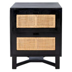 SAFAVIEH Dayana 2-Drawer Rattan Accent Table Nightstand