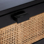 SAFAVIEH Dayana 2-Drawer Rattan Accent Table Nightstand