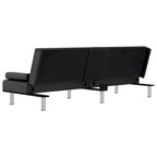 vidaXL Sofa Bed Foldable Sleeper Sofa Couch Bed with Cup Holders Faux Leather - 78.7 x 35 x 27.6