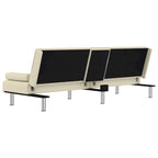vidaXL Sofa Bed Foldable Sleeper Sofa Couch Bed with Cup Holders Faux Leather - 78.7 x 35 x 27.6