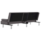 vidaXL Sofa Bed Foldable Sleeper Sofa Couch Bed with Cup Holders Faux Leather - 78.7 x 35 x 27.6