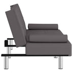 vidaXL Sofa Bed Foldable Sleeper Sofa Couch Bed with Cup Holders Faux Leather - 78.7 x 35 x 27.6