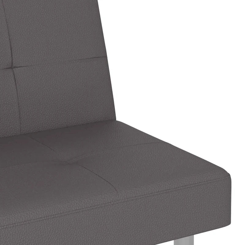 vidaXL Sofa Bed Foldable Sleeper Sofa Couch Bed with Cup Holders Faux Leather - 78.7 x 35 x 27.6