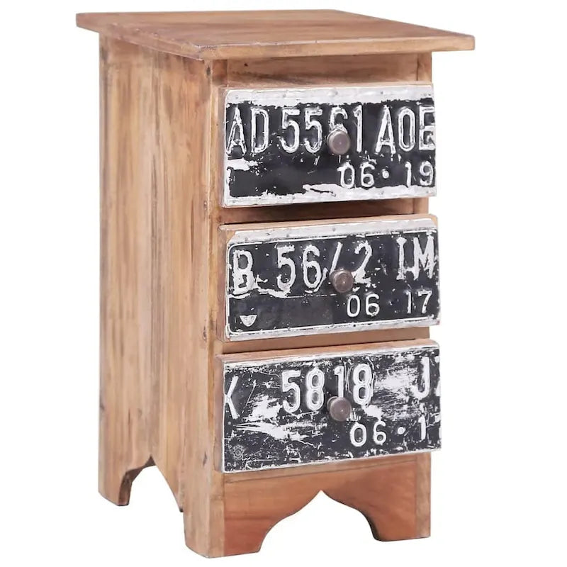 vidaXL Bedside Cabinet Solid Wood Mahogany