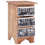 vidaXL Bedside Cabinet Solid Wood Mahogany