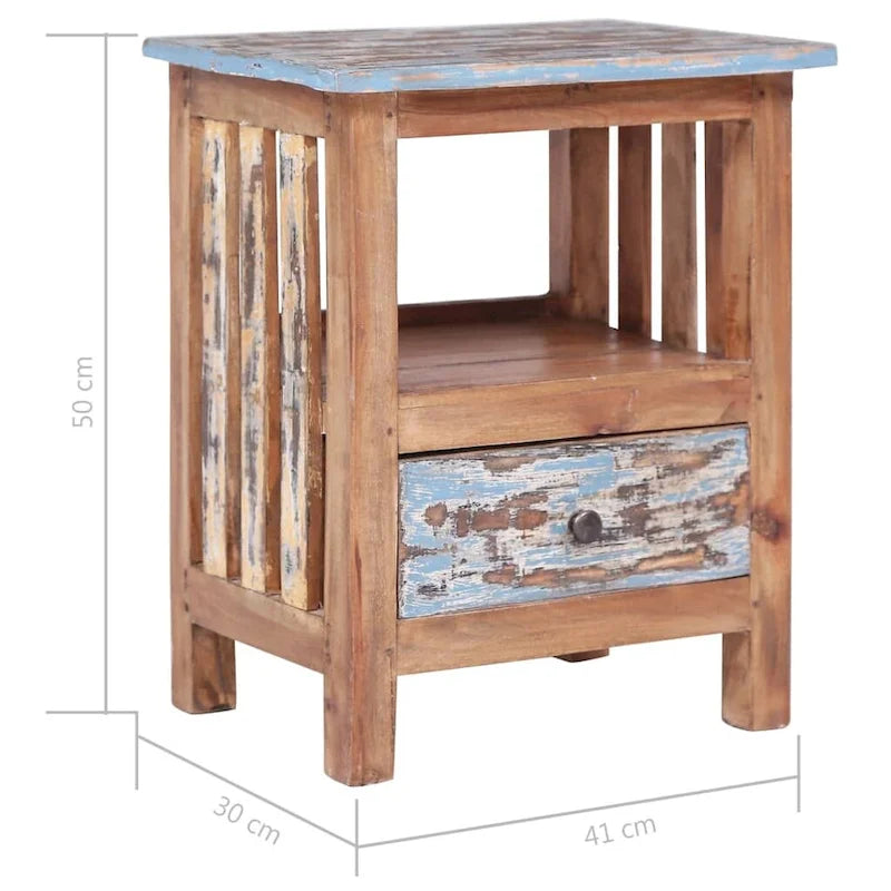vidaXL Bedside Cabinet Solid Wood Mahogany