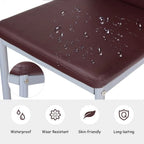 4 Pieces PVC Elegant Design Leather Dining Chairs with Solid Metal Legs - 16.0 x 20.0 x 38.5 (W x D x H)