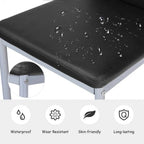 4 Pieces PVC Elegant Design Leather Dining Chairs with Solid Metal Legs - 16.0 x 20.0 x 38.5 (W x D x H)