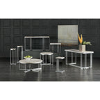 Hooker Furniture 5934-80111-00 Melange 42 Diameter Onyx and Steel
