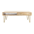 SAFAVIEH Nilgun 1-Drawer 1-Shelf Living Room Coffee Table - 43 W x 21.6 L x 16 H - 43Wx22Dx16H