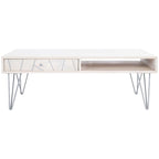 SAFAVIEH Nilgun 1-Drawer 1-Shelf Living Room Coffee Table - 43 W x 21.6 L x 16 H - 43Wx22Dx16H