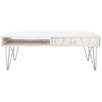 SAFAVIEH Nilgun 1-Drawer 1-Shelf Living Room Coffee Table - 43 W x 21.6 L x 16 H - 43Wx22Dx16H